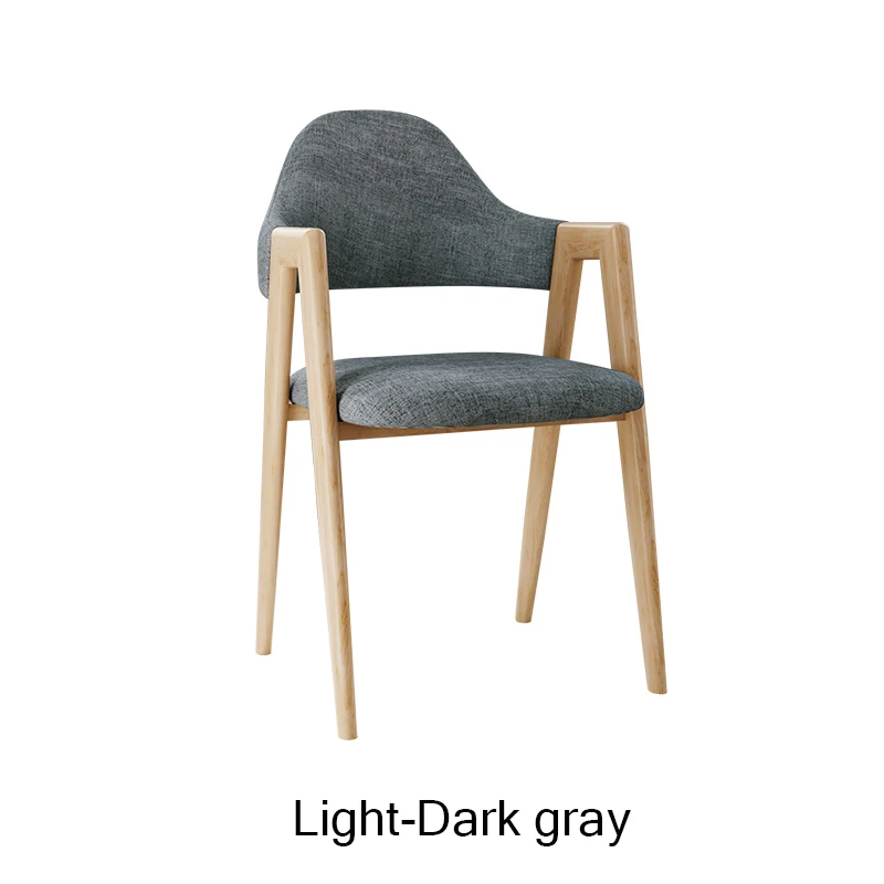 Light-Dark gray Скандинавский Инс кованого железа мягкая сумка слово стул ресторан подходит обеденный стул современный ресторан офисное собрание компьютерный стул - Цвет: Light-Dark gray
