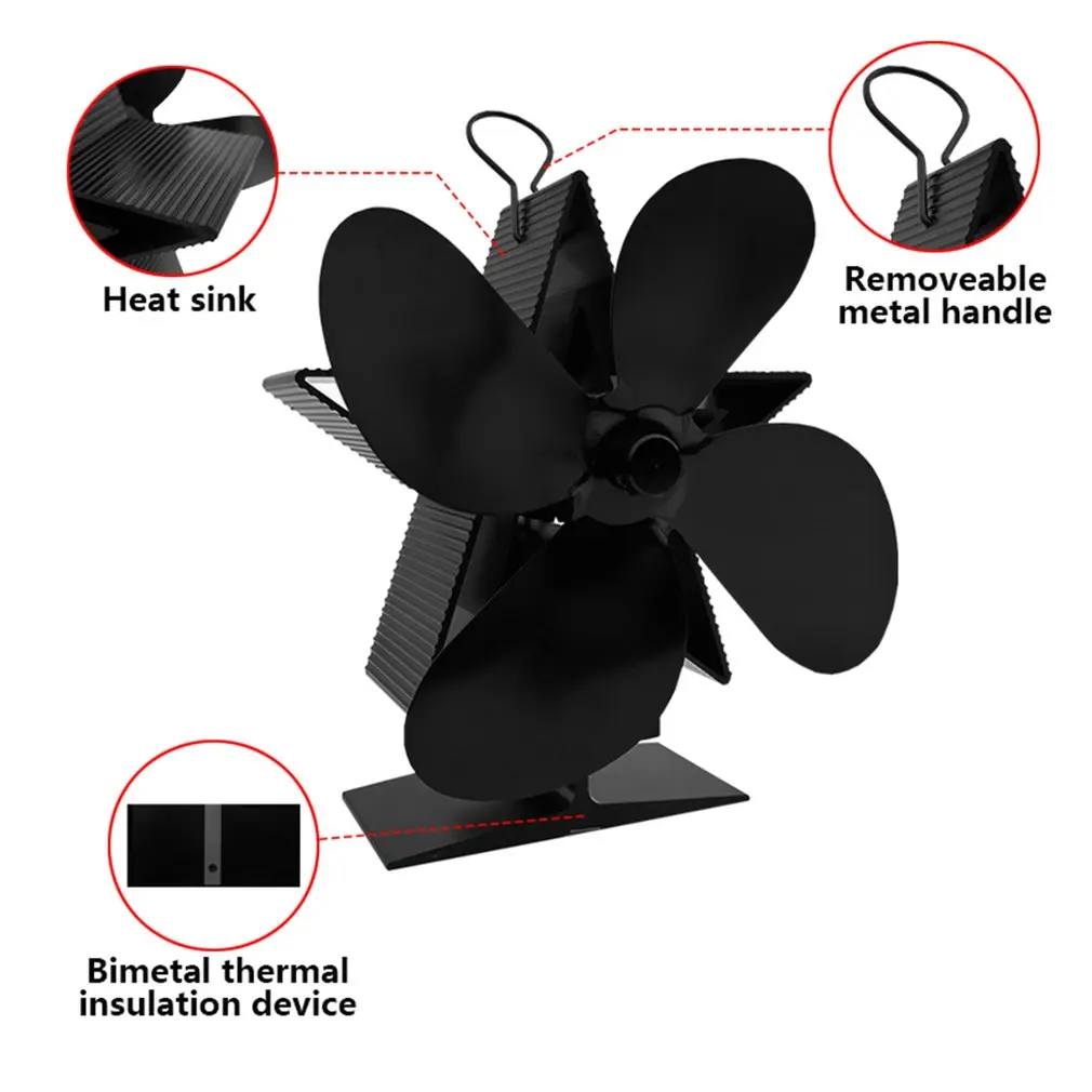 

Premium Fireplace Thermodynamic Fan Alumina Fan Blade Ultra Quiet Warm Fireplace Fan Thermal Power Fan