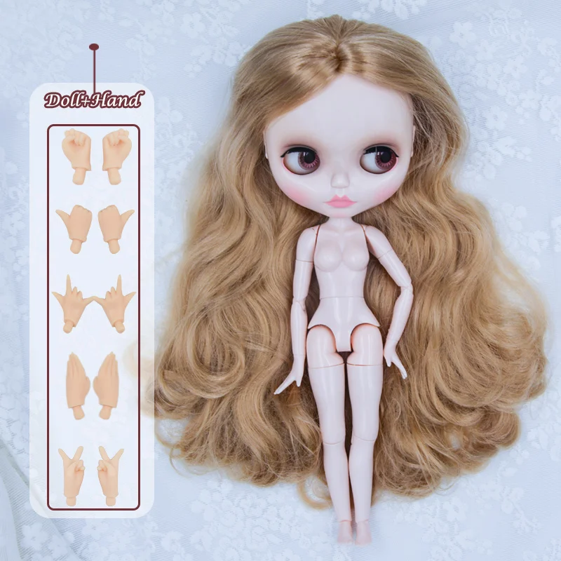 Набор для свободные руки, кукла Blyth, Заказная, NBL блестящее лицо, 1/6 BJD, шарнирная кукла на заказ, куклы Blyth для девочки, подарок для коллекции - Цвет: HYM21