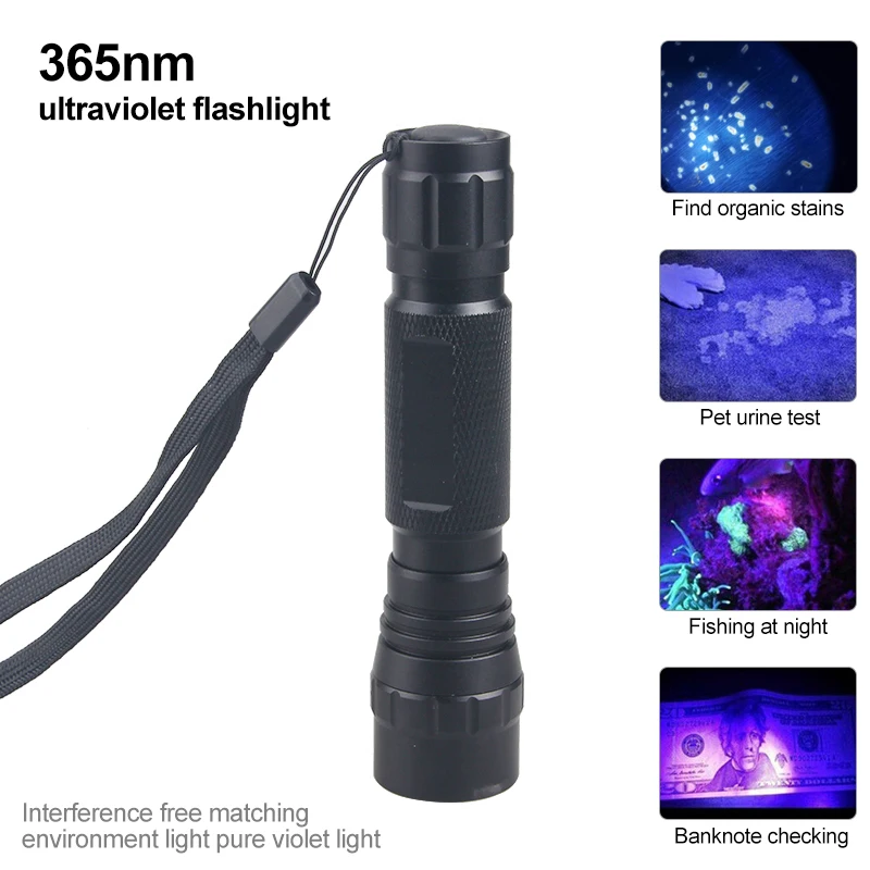 

VASTFIRE 10W 365nm Ultraviolet LED Flashlight UV Torch Pet Urine Detector Money Inspect Light Urine Stains Detector Scorpion