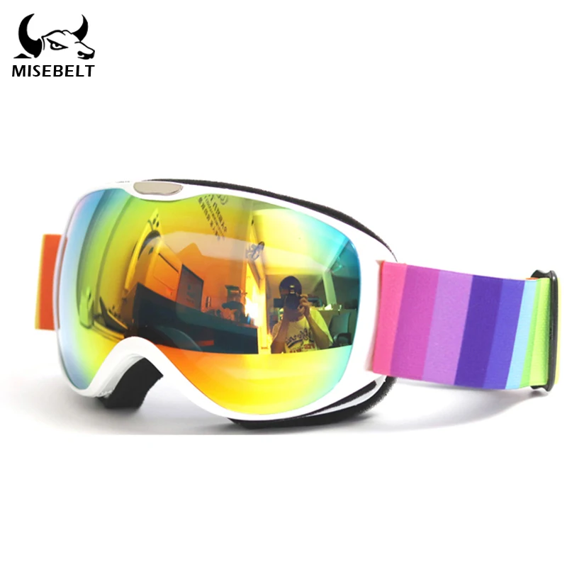 Anti UV400 детские лыжные очки двухслойные линзы ветрозащитные противотуманные