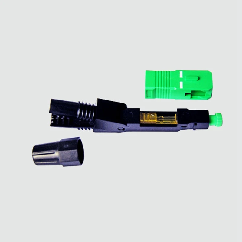 EASY-100Pcs Ftth Sc Apc Одномодовый оптоволоконный Sc Apc Быстрый разъем Sc Apc Ftth оптоволоконный быстрый разъем