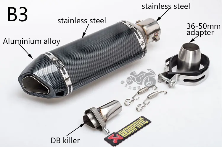 51 мм Akrapovic Модифицированная выхлопная труба мотоцикла косая маленькая шестиугольная имитация углеродного волокна из нержавеющей стали для R6 R3 600