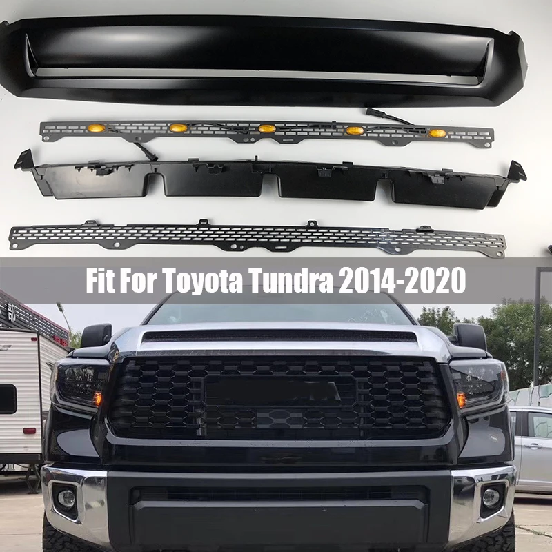 

For Toyota Tundra 2014-2019 bonnet guard with led Trim Hood decorate trim Cover air outlet
