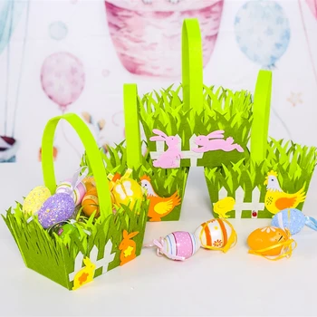 

Easter Egg Basket Holiday Rabbit Bunny Kids Gift Carry Candy Egg Storage Basket Cute Cartoon