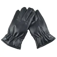 

Men's Gloves Black Winter Mittens Keep Warm Screen Winter Outdoor Leather Male Driving Guantes Female Gloves Pu D4m6