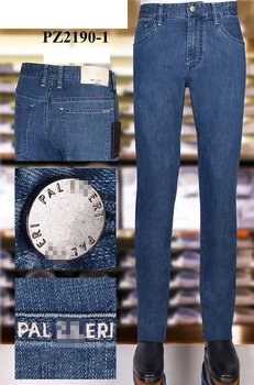 

BILLIONAIRE Jeans men 2020 new Summer thin cotton casual embroidery Business zipper British blue big size 31-40 free shippng