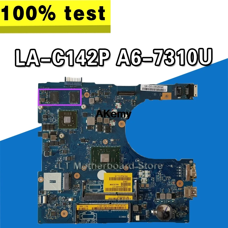 

original AAL12 LA-C142P A6-7310U FOR DELL INSPIRON 5555 5455 laptop motherboard CN-09J3FV 09J3FV mainboard notebook PC