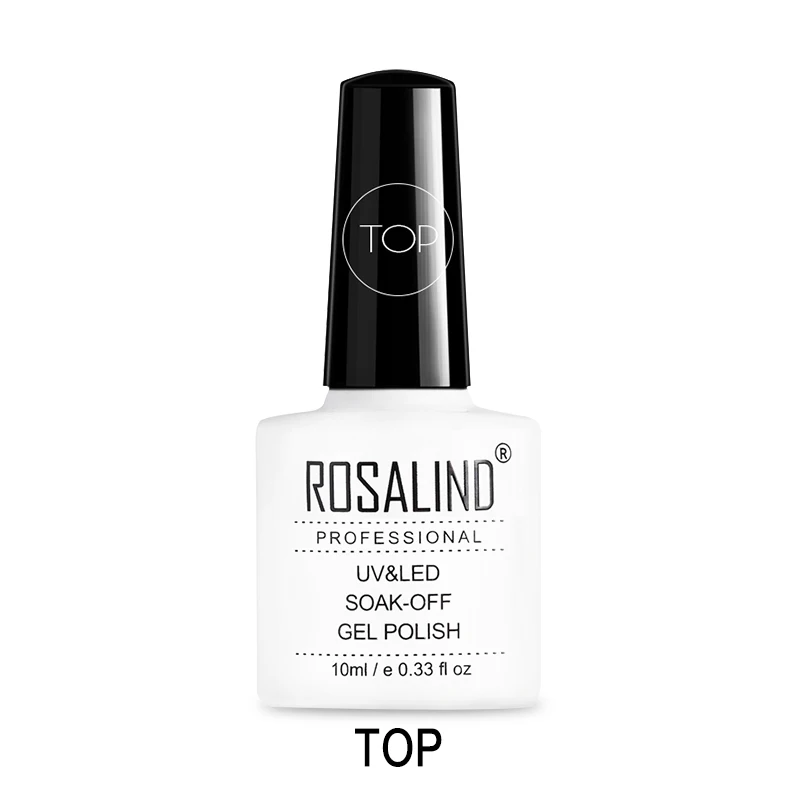 Верхнее покрытие для ногтей ROSALIND, 10 мл, Гель-лак для ногтей, отмачиваемый УФ-Гель-лак, прочный верх, покрытие для ногтей, лак для дизайна ногтей, маникюр - изображение