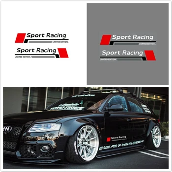 

2 pcs 60 X 11 cm Car sport racing logo styling sticker Car body sticker accessories For Audi A1 A3 A4 A5 A6 A7 A8 Q2 Q3 Q5 Q7 TT