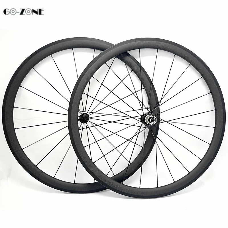 Go-zone Rodas carbono 700c 45x23 мм clincher дорожный велосипед колеса Powerway R39 100x9 130x9 карбоновая колесная стойка 1423 спицы
