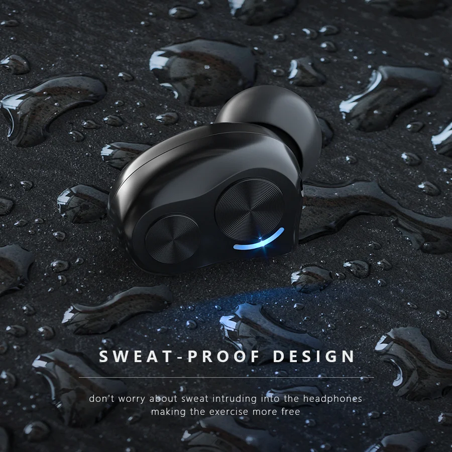 CBAOOO DT 05S Dual Drive Bluetooth Earphone V5 0 Bass Headphone Wireless Headset Noise Reduction Touch Control Earbuds 2500mah