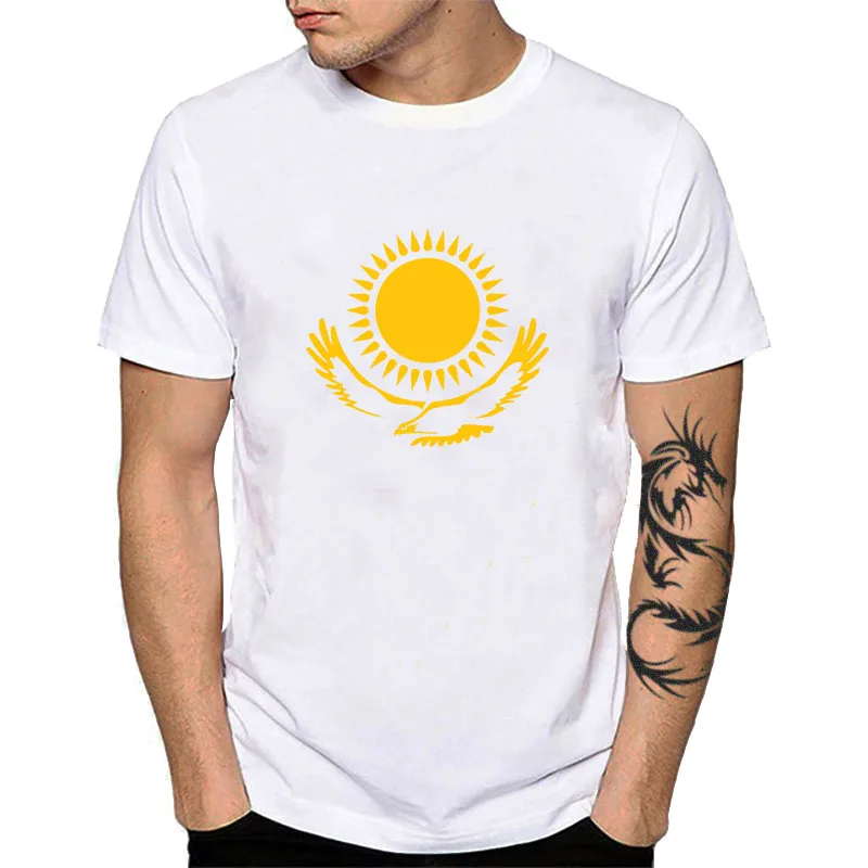 Футболка с национальным флагом и принтом золотого солнца, орла, мужские футболки с короткими рукавами, топы, одежда с отпечатками пальцев, футболка YH042 - Цвет: YH04208