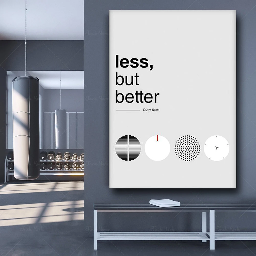 Sund og rask Banke skillevæg Dieter Rams | Painting Calligraphy - Poster Print Art Painting Wall Decor  Home Room - Aliexpress