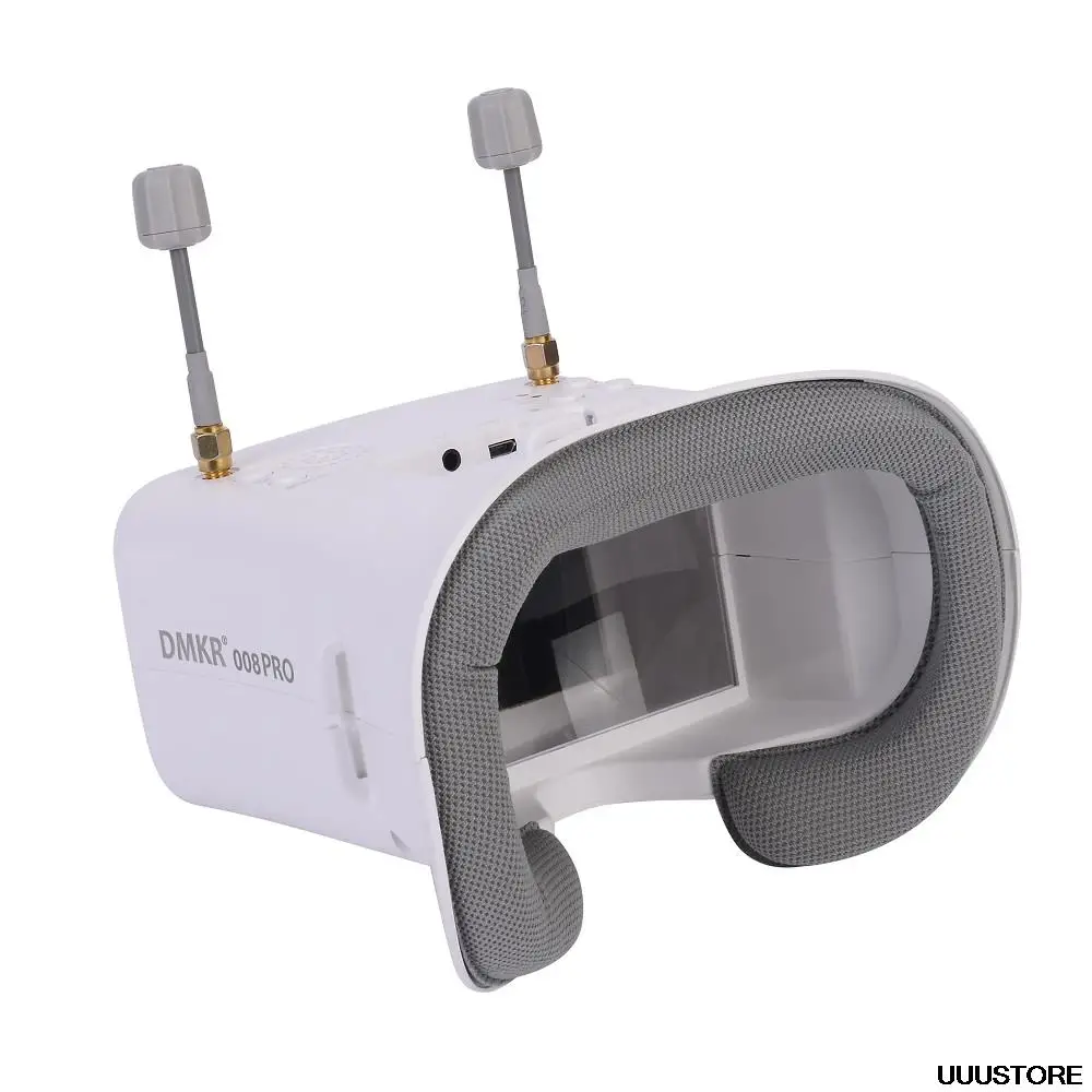 

DMKR 008 PRO FPV Goggle with 5.8GHz 40ch Receiver 3.7V/2000mAh Battery 4.3 inch HD LCD 16:9 for RC Racing Micro BWhoop Drone