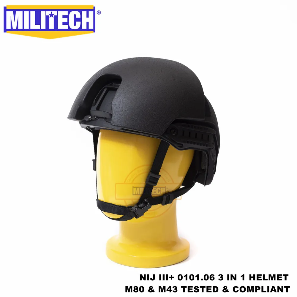 MILITECH NIJ III+ NIJ 0101,07 RF1 модульный Tacti FAST BK 3 в 1 червячный циферблат лайнер High XP Cut пуленепробиваемый арамидный баллистический шлем