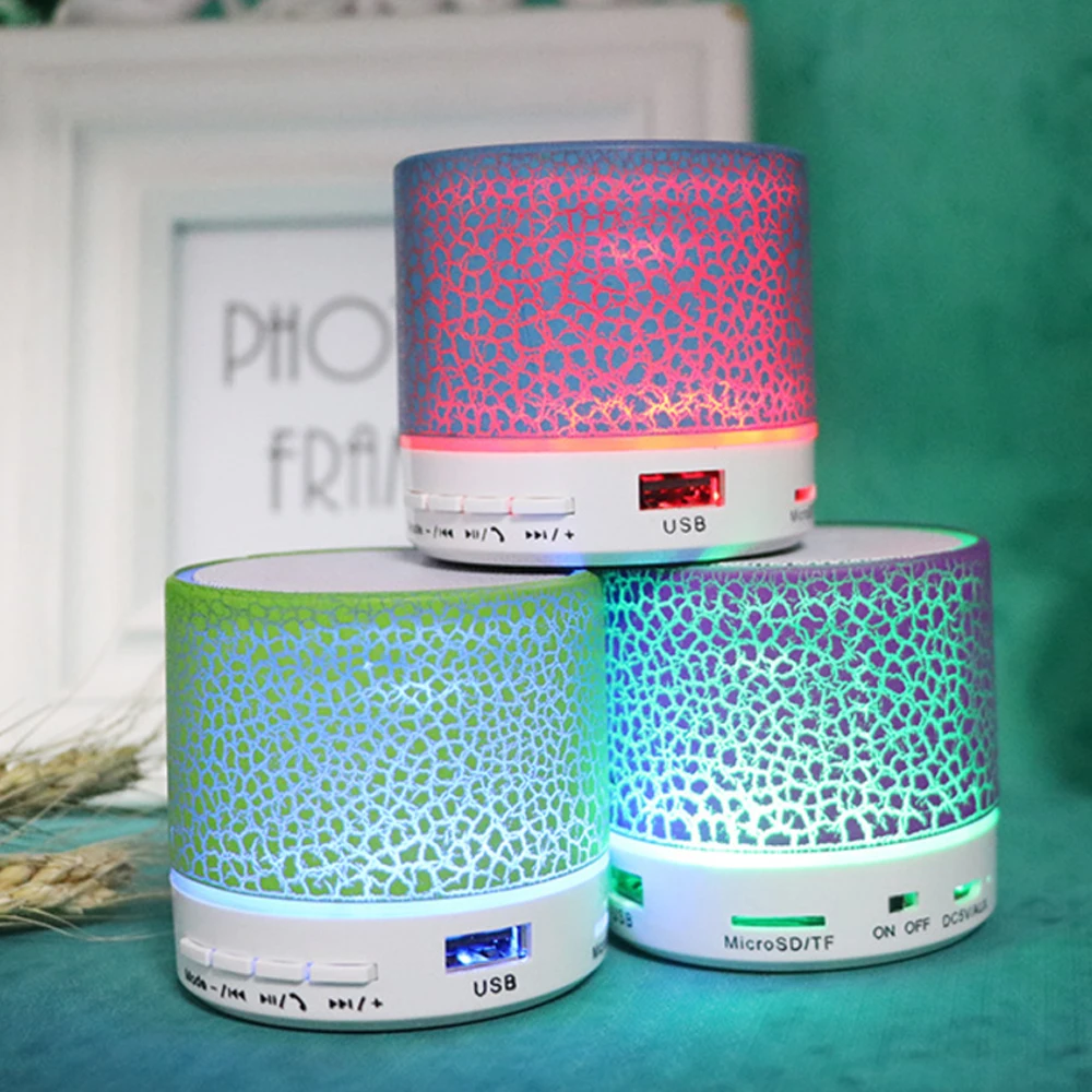 

Bluetooth Speaker Mini Wireless Loudspeaker Crack LED TF Card USB Subwoofer Bluetooth Speakers MP3 Stereo Audio Music Player