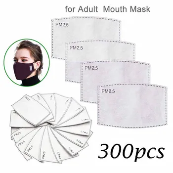 

Kids/Adult 5 Layers PM2.5 Filter paper Anti Haze mouth Mask 300pcs/Lot Non-woven Activated Carbon Filter paper