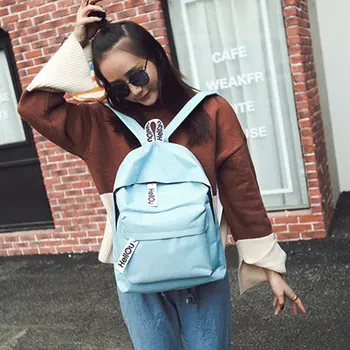 

Large Capacity Shoulder Bag Fashion Double Zipper Solid Color Leisure Backpack For Outdoor Travel For Students School Bags