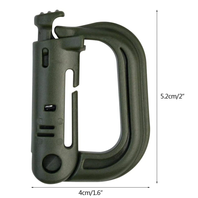 Fast Latch System for Military Vest or Patrol Ready Bags Tactical D-Ring Grimlock Caribiners for Molle Gear Strong and Lightweight 
