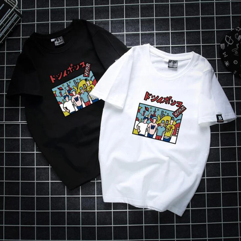 

WSFS T Shirt Women Short Sleeves Tee Shirts Tops Harajuku cartoon printed casual Tshirt Cotton Ulzzang T-shirt Women Plus Size