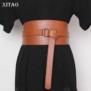 

XITAO 2020 Spring Fashionable Irregular Corset Belt for Women Pu Leather Accessories Women Trend Wide Belt Streetwear GCC3192