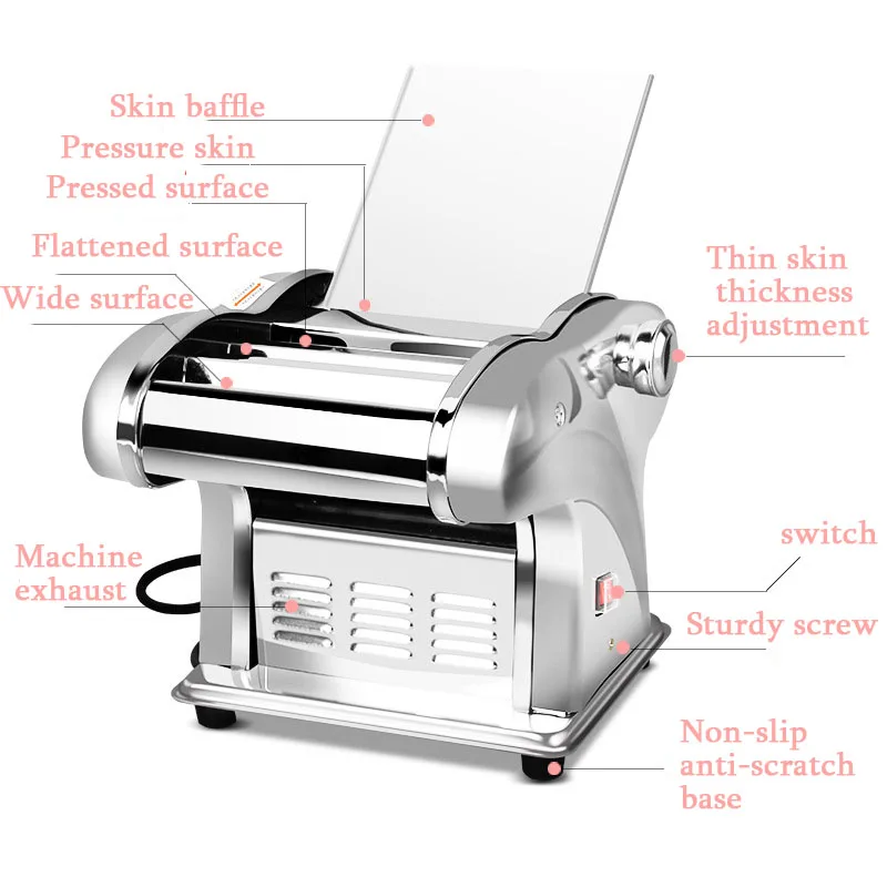 Household Electric Pasta Machine Automatic Small Multi-function One Knife Type Stainless Steel Dumpling Skin Pressing Machine Household Electric Pasta Machine Automatic Small Multi-function One Knife Type Stainless Steel Dumpling Skin Pressing Machine