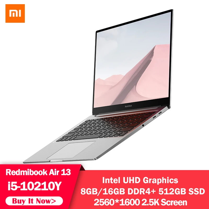 Xiaomi RedmiBook Air 13 ноутбука Mi 3 дюймов ноутбук с процессором Intel Core i5-10210Y 8 ГБ/16 ГБ LPDDR3 512GB