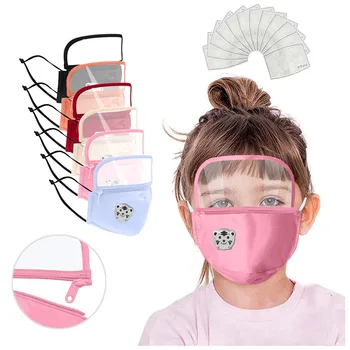 

6pcs Kids Face Mask With 12pcs Gaskets And Detachable Eye Shield Reusable Face Mask Skin Care Masque Enfant Children Mouth Mask
