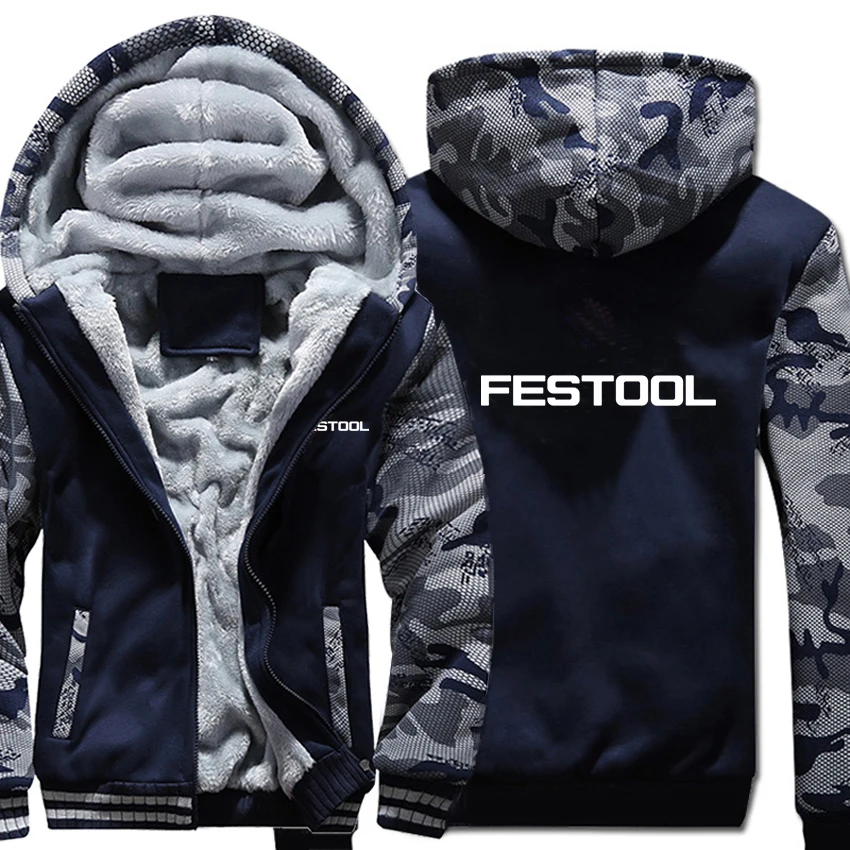 Festool инструменты толстовки камуфляжный чехол куртка с капюшоном на молнии Зимние флисовые Festool инструменты Толстовка - Цвет: as picture
