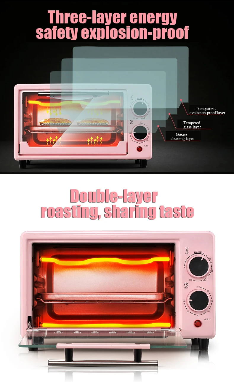 Dmwd mini forno elétrico multifuncional pão torradeira
