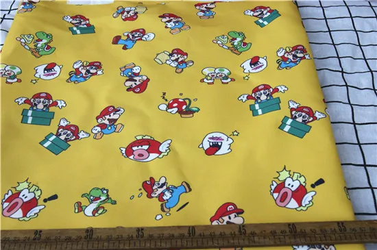 100*145 см мультфильм Super Mario Bros для лоскутного шитья Сделай Сам ткань холст чехол для дивана занавеска стеганое шитье tecido ткань тильда - Цвет: pattern 3