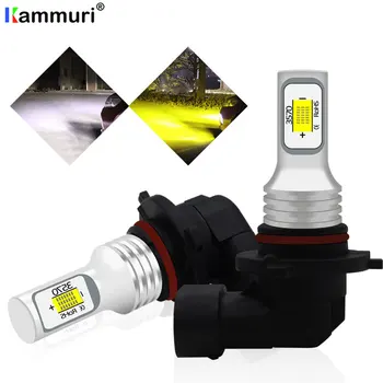 

2Pcs Super bright HB3 9005 HB4 9006 Car LED Fog DRL low beam Lamp Light For Volkswagen VW Skoda Subaru 6000k White / Golden