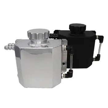 

1pc 1000ml Aluminium Oil Catch Can Tank Reservoir with Drain Plug Polished 23GC