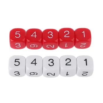 

10pcs D6 Round Corner Digital Dice 15mm Funny Party Club Pub Board Playing Game A69A
