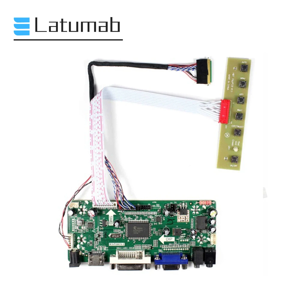 

Latumab Controller Board for LP140WH1-TLA1 LP140WH1-TLA2 LP140WH1-TLA3 LP140WH1-TLA4 LCD Display 1366×768 HDMI+VGA Driver Board