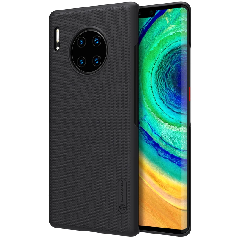 Черный For Huawei Mate 30 Pro Case Cover 6.53 inch NILLKIN Frosted PC Matte Back Cover Phone Holder For Huawei Mate 30 Pro Phone Case - Цвет: Черный