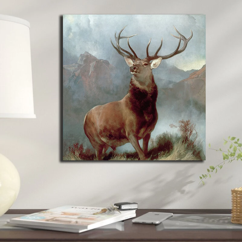 OUCAG Monarch of the Glen картина маслом Печатный постер и принты настенные художественные