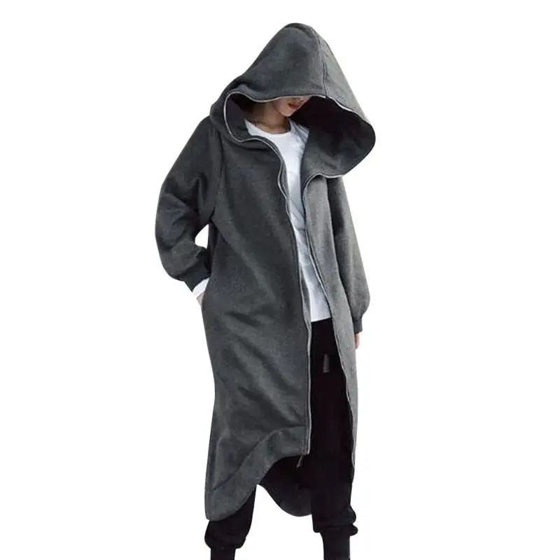 wonderful  Women Autumn Winter Warm Long-sleeved Hooded Coat Cotton Jacket Solid Color Coat Thin Section Tops 