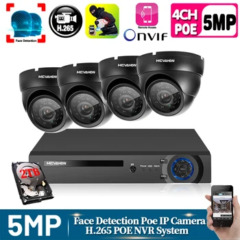 

H.265 5MP Face Detection Recognition POE NVR CCTV Security System HD waterproof 5MP 1/3" Sony IMX335 IP Camera Surveillance Kit