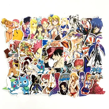 

TD ZW 60Pcs Japanese Anime Fairy Tail Stickers Waterproof Decal Laptop Motorcycle Luggage Snowboard Fridge Phone Car Sticker