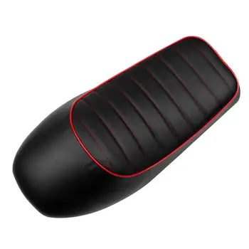 

Black Motorcycle Seat Cafe Racer Retro Vintage Hump Flat pan Saddle Universal Waterproof Fit For Honda Suzuki flat frame bikes