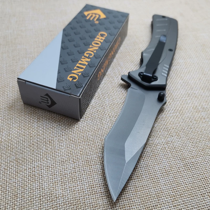 8.6\'\' Damascus 440C Folding Knife Tactical Folding Knife Camping Folding Knife Outdoor Rescue Knife Outdoor Tools Pocket Knife
