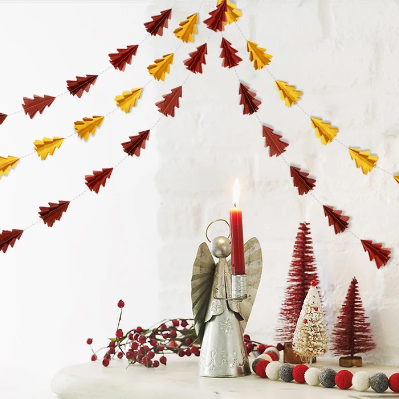 Рождественская елка баннер-гирлянда украшения мерцающие блестящие баннеры сверкающие елочные игрушки
