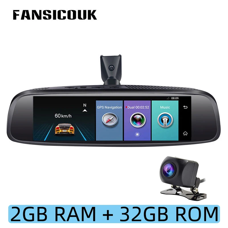 

FANSICOUK 4G Android 5.1 Car DVR Camera ADAS 1080P 2GB RAM Dash Cam 8'' Rearview Mirror GPS WIFI Night Vision Auto Registrar E2