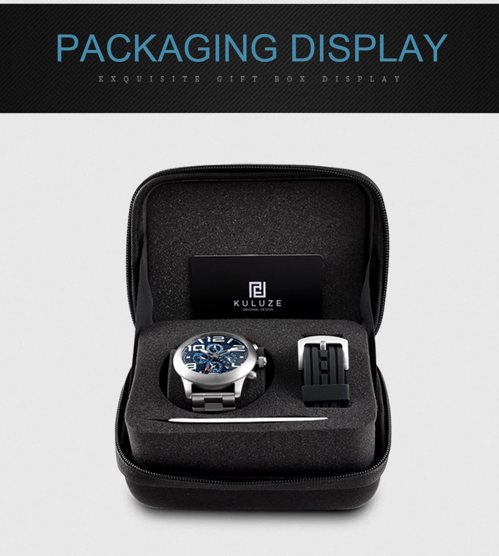 US $107.74 KULUZE Fashion Outdoor Sport Watch Men Multifunction Watches Alarm Clock Chrono Titanium Watch Reloj Hombre