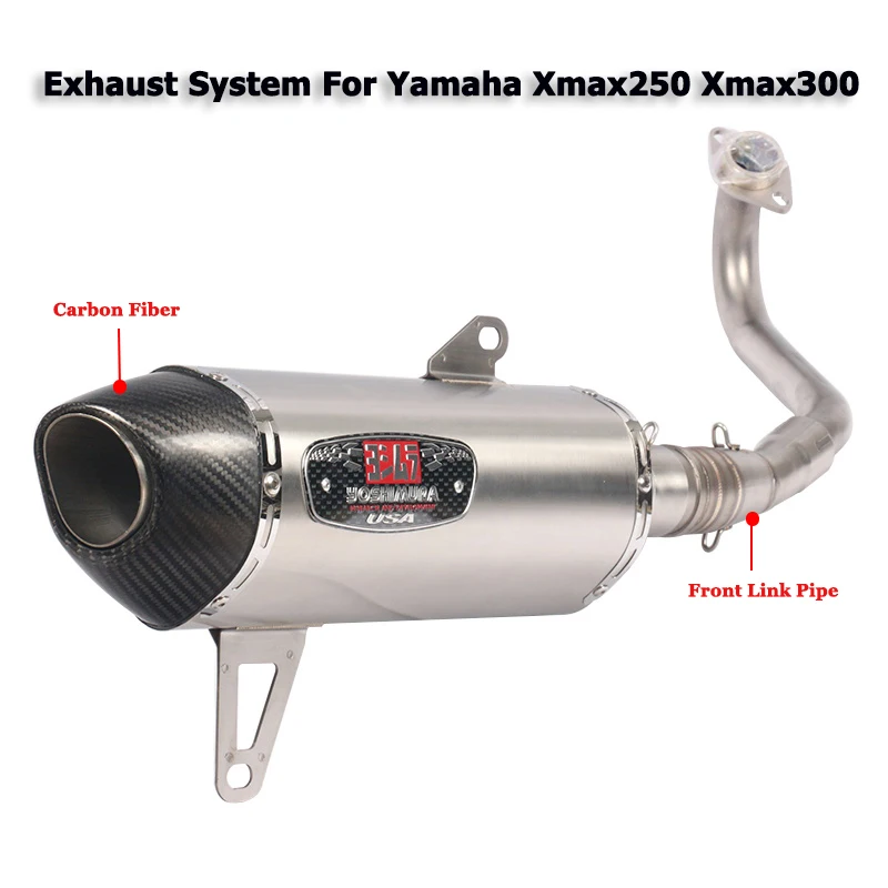 B Для Yamaha xmax 300 xmax 250 xmax 400 мотоцикл Yoshimura выхлопная полная система Модифицированная Передняя Mid Link с глушителем - Цвет: B