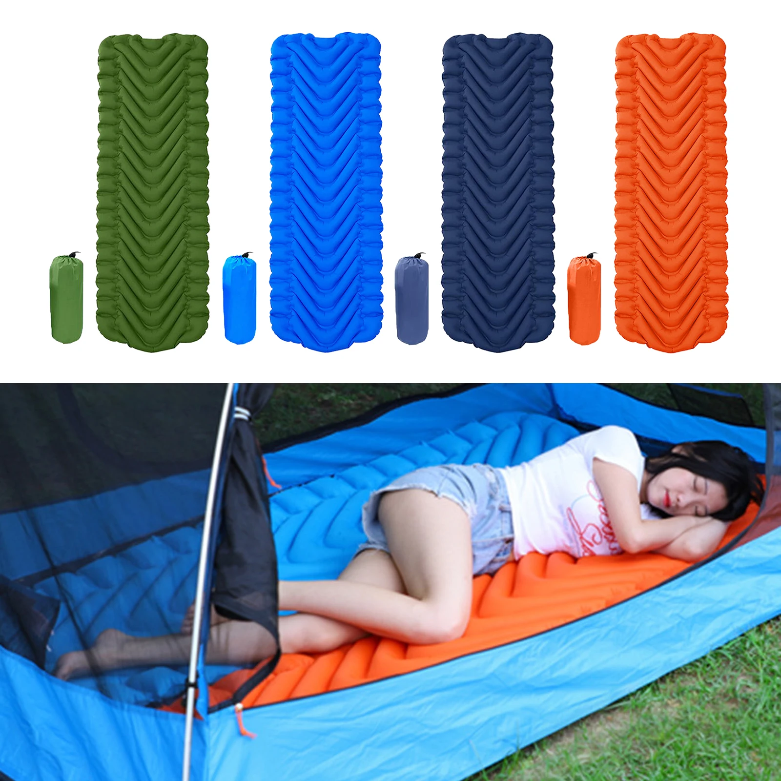 Outdoor Travel Camping Hiking Inflatable Air Bed Mat Mattress Pad Cushion 
