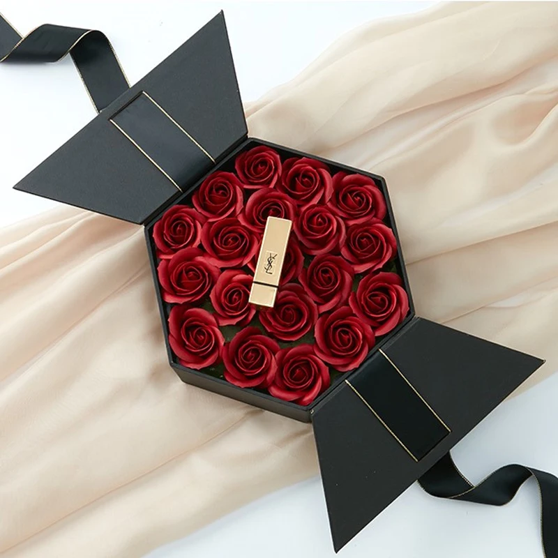 Creative Hexagon Box Baby's Birthday Gifts Packaging Box Wedding Favor Decoration Gift Box Packing Gift Flower Boxes