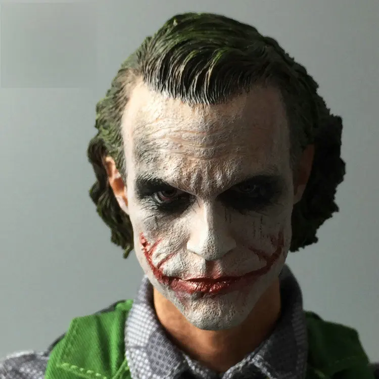 

Wholesale Dropshipping 1/6 MJ12 Batman Joker Headplay Heath Ledger Head Sculpt with Heavy Makeup